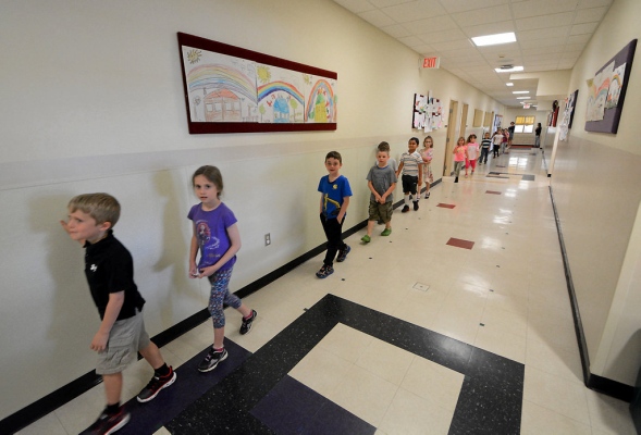 Kids in hallway